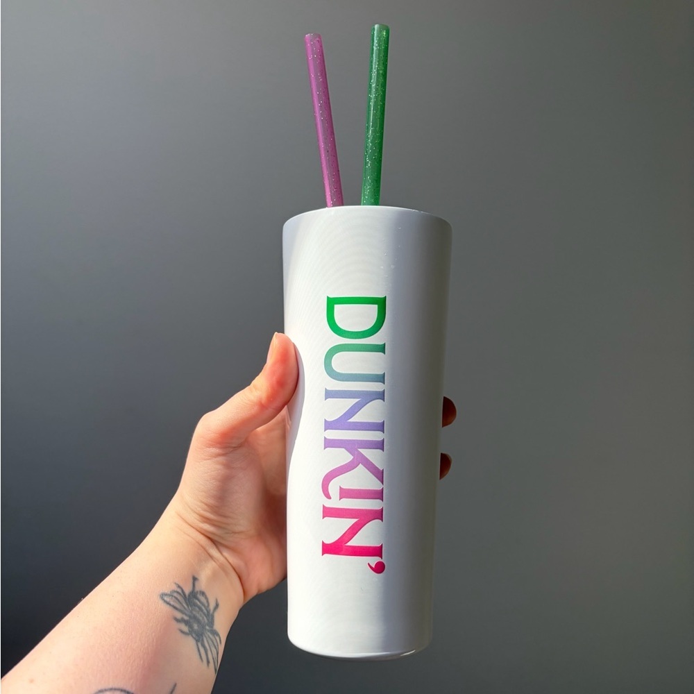 Dunkin’ X WICKED For Good Tumbler & Straws - Picture 4 of 6
